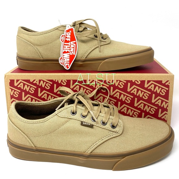 VANS Men’s Sneakers Atwood Khaki Canvas - Picture 7 of 10